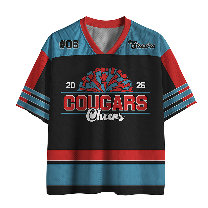 Personalized Mascot Cheers Game Day Teacher Mesh Jersey