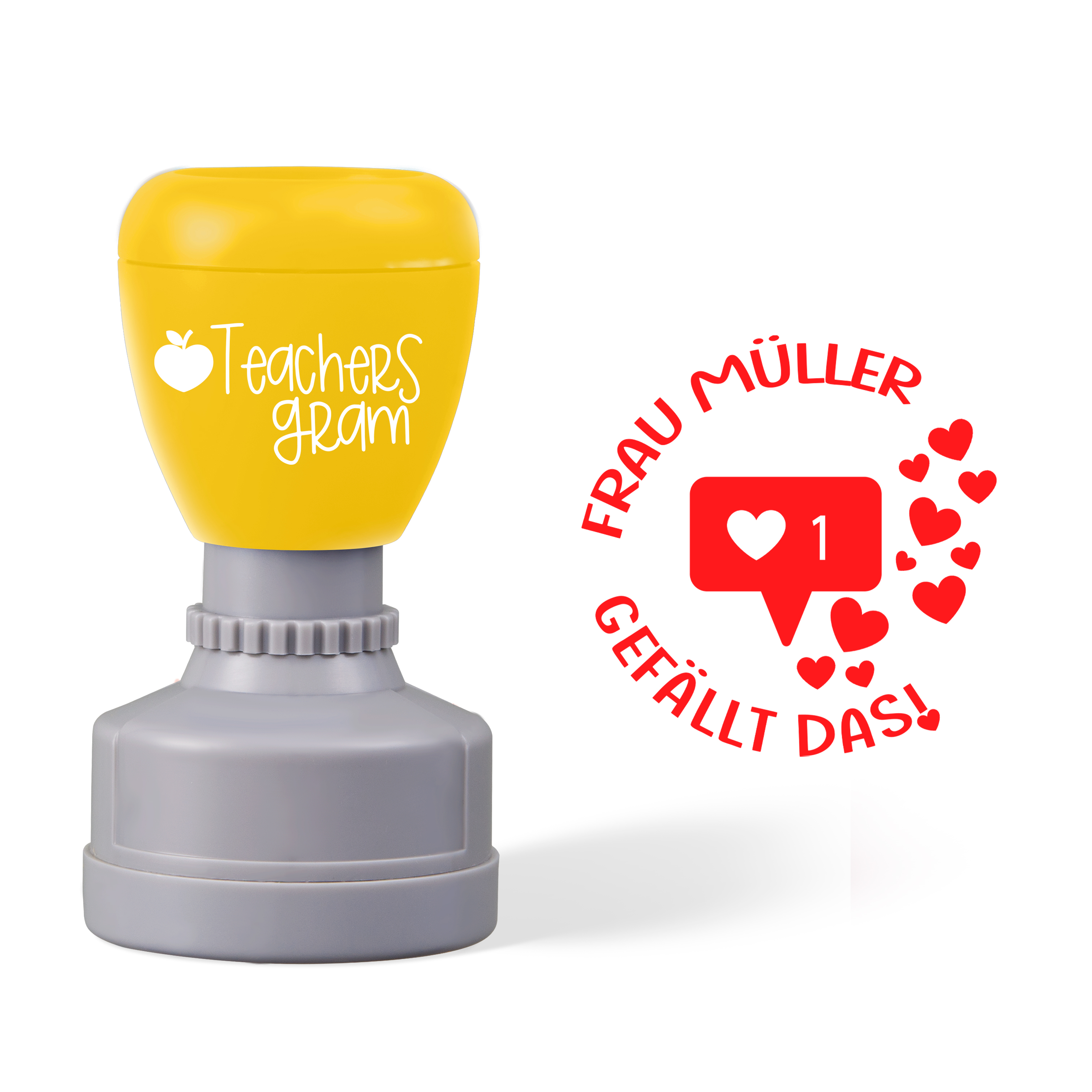 Personalized Name Gefällt Das German Teacher Stamp