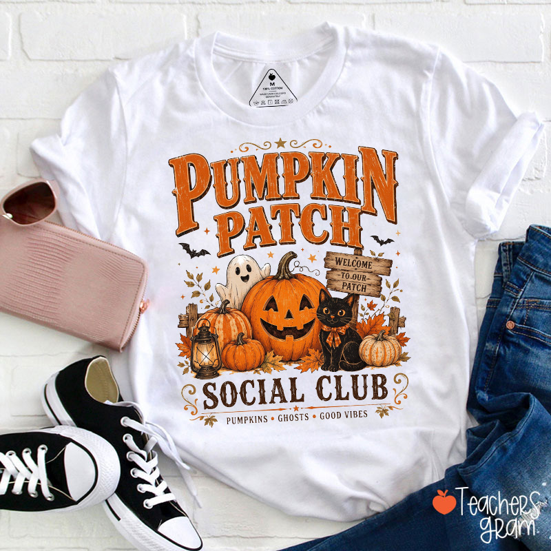 Pumpkin Patch Social Club Teacher T-Shirt