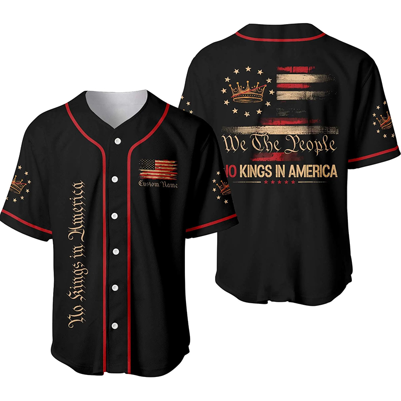 Personalized We The People No Kings In America Teacher Baseball Jersey