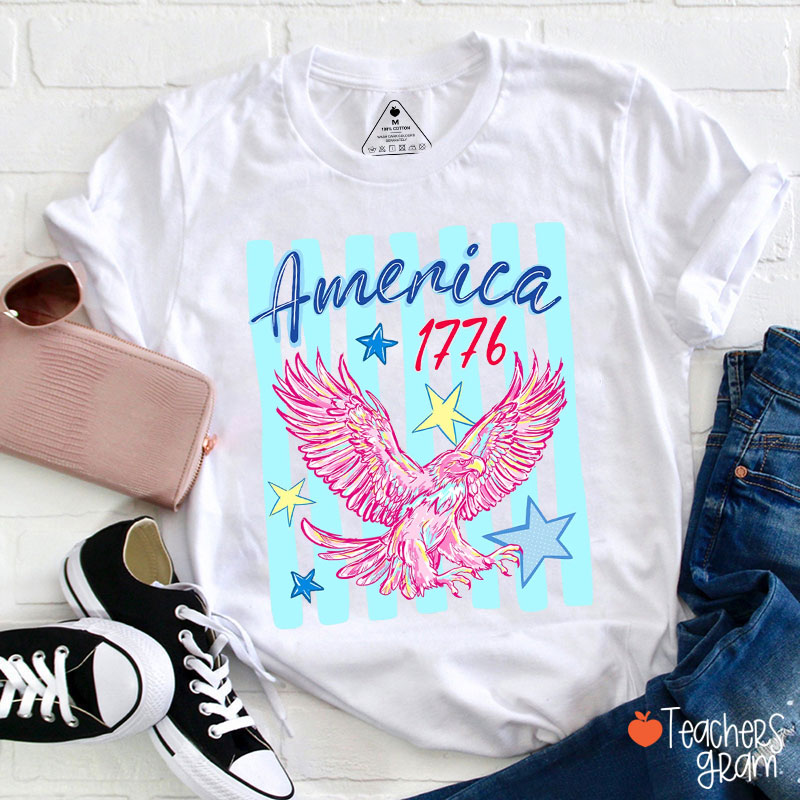 America Eagle 1776 Teacher T-Shirt