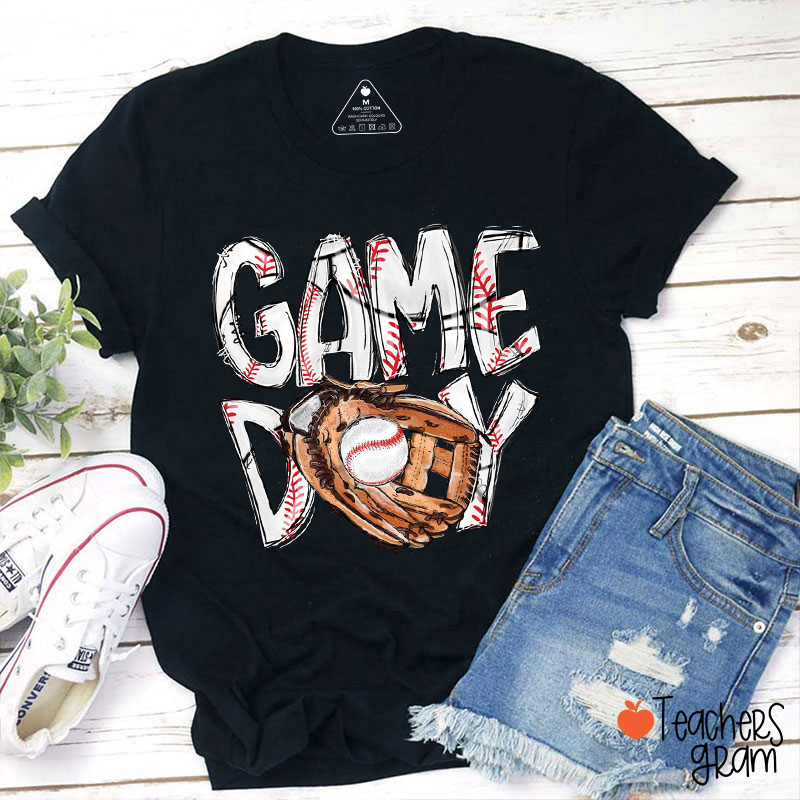 Baseball Game Day Teacher T-Shirt
