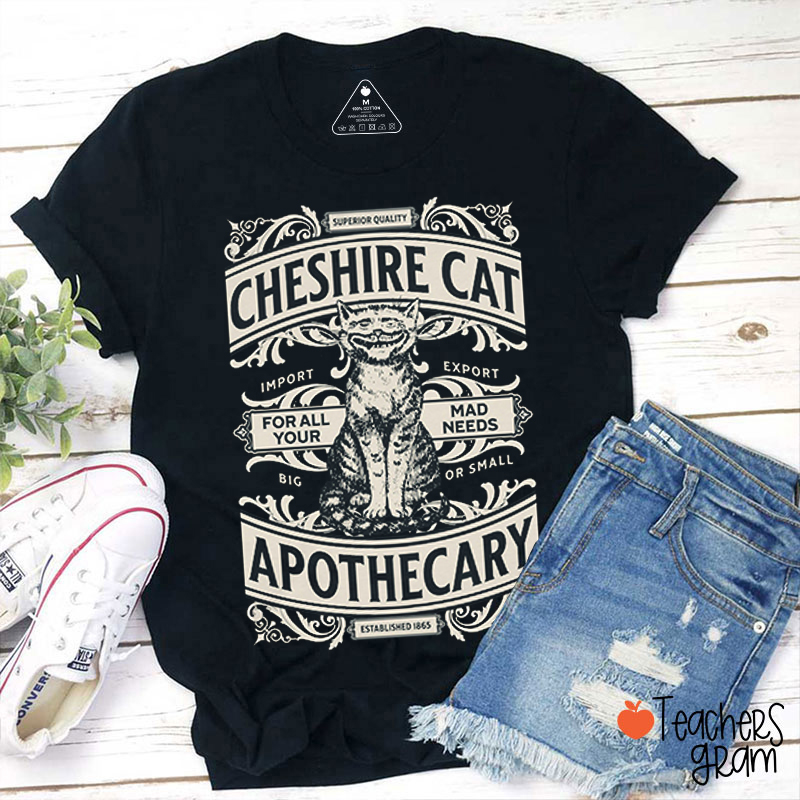 Cheshire Cat Apothecary Teacher T-Shirt