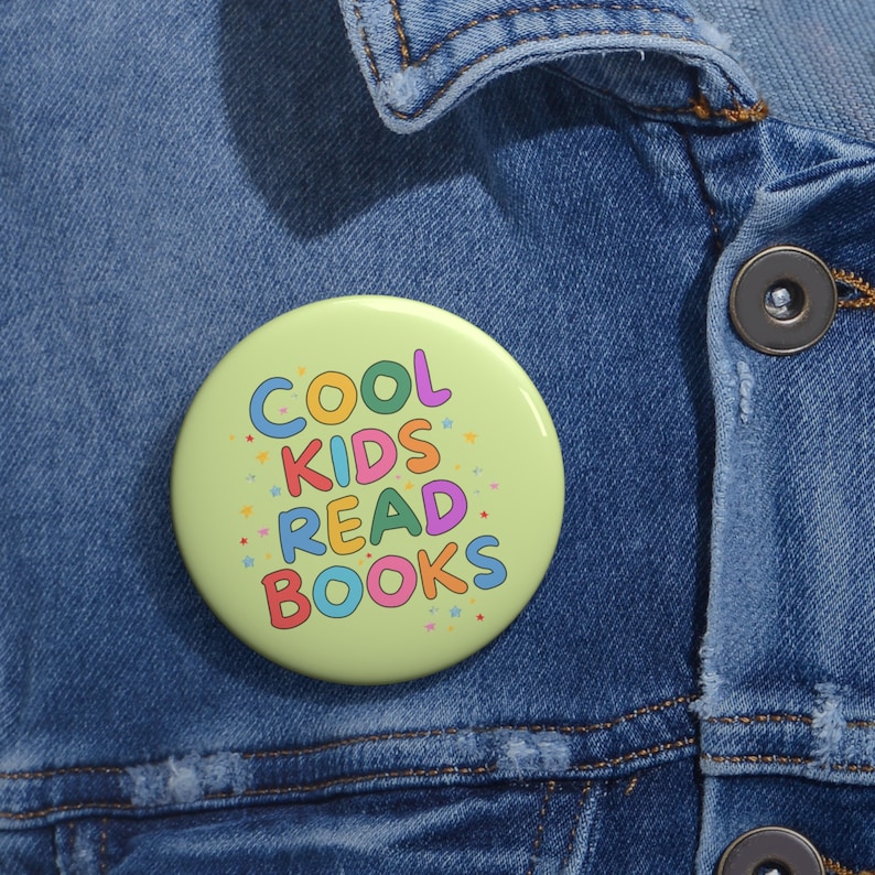 Cool Kids Read Books Teacher Pinback Button