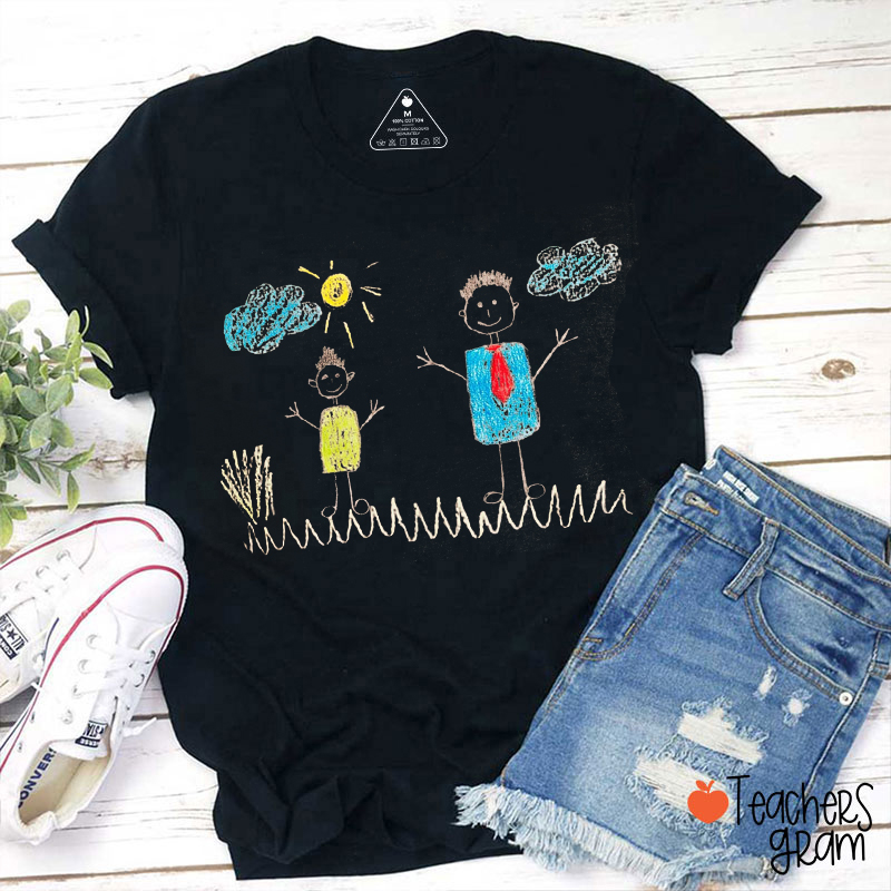Personalized Kid's Drawing Teacher T-Shirt
