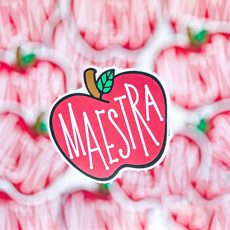 Maestra Apple Teacher Stickers