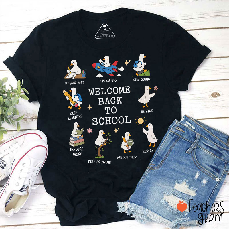 Welcome Back To School Silly Goose Teacher T-Shirt