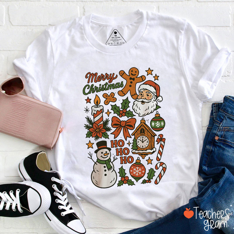 Merry Christmas Ho Ho Ho Teacher T-Shirt