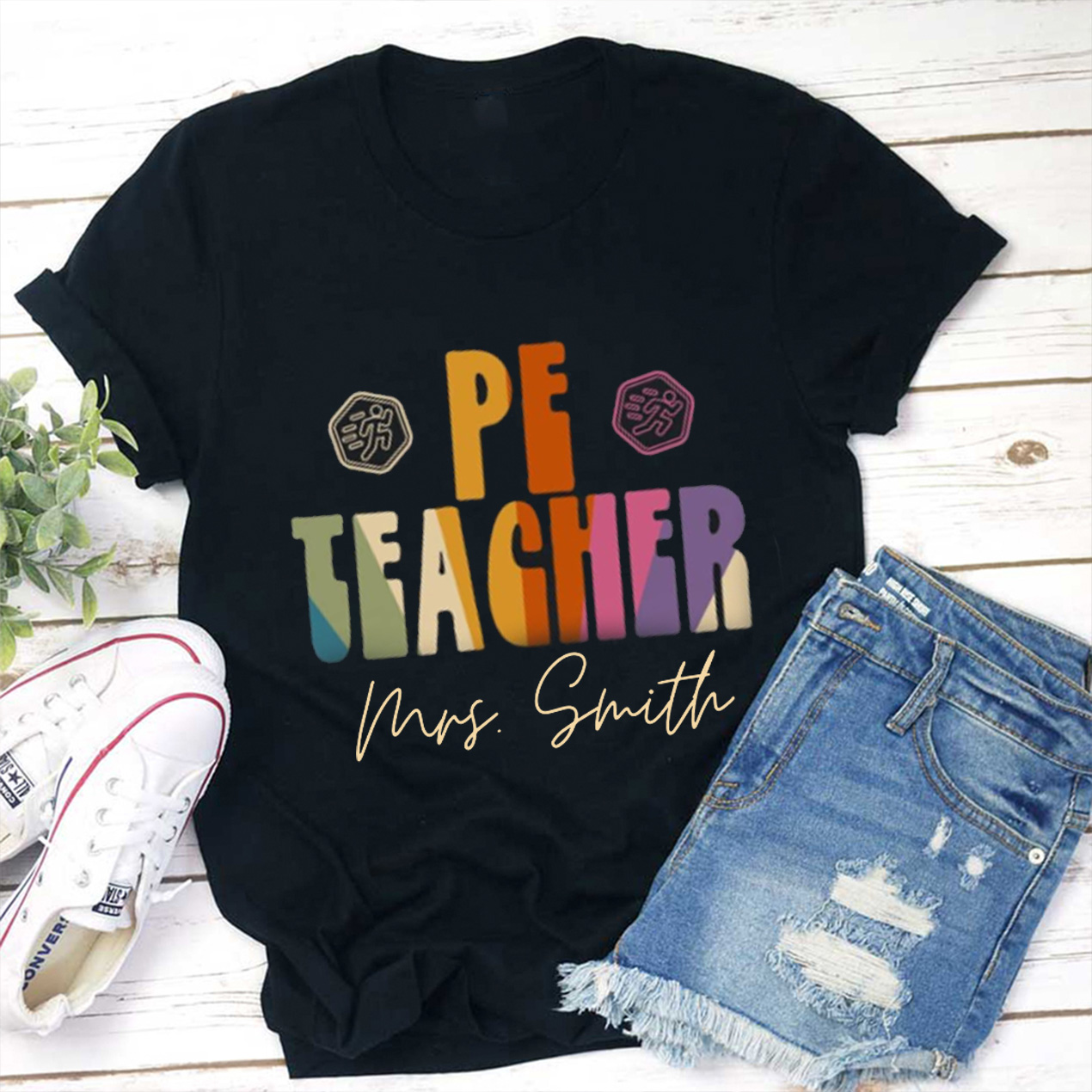 Personalized Pe Teacher Name Teacher T-Shirt