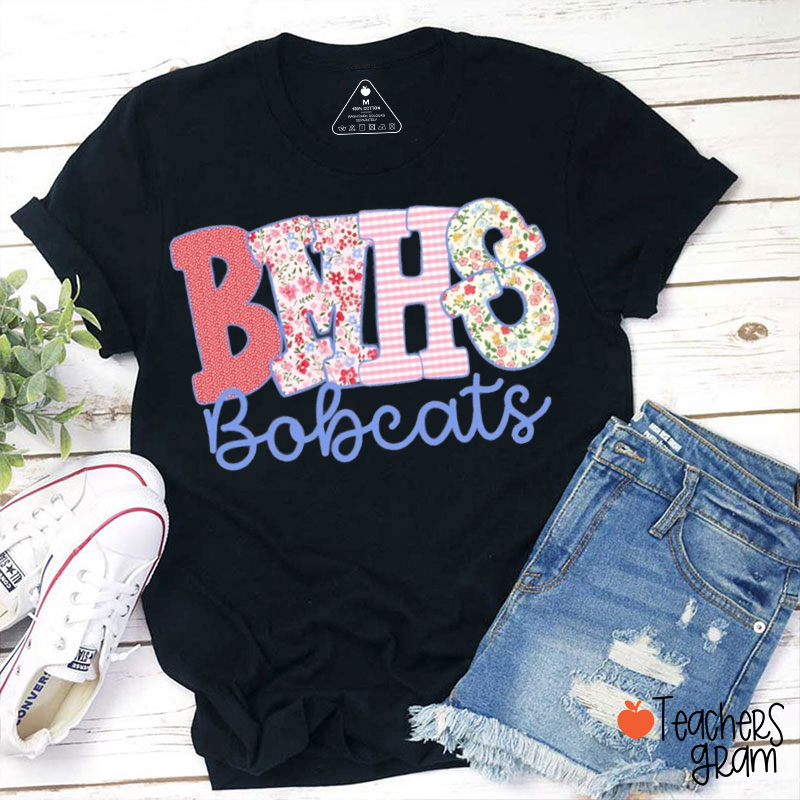 Personalized Mascot Preppy Printing Letters Teacher T-Shirt