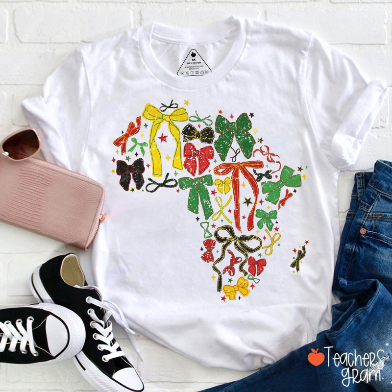 Coquette Africa Bow Teacher T-Shirt