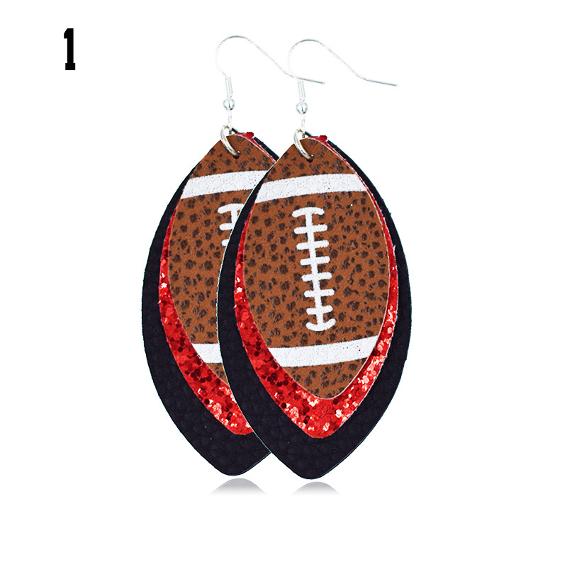 Football Leather Earrings