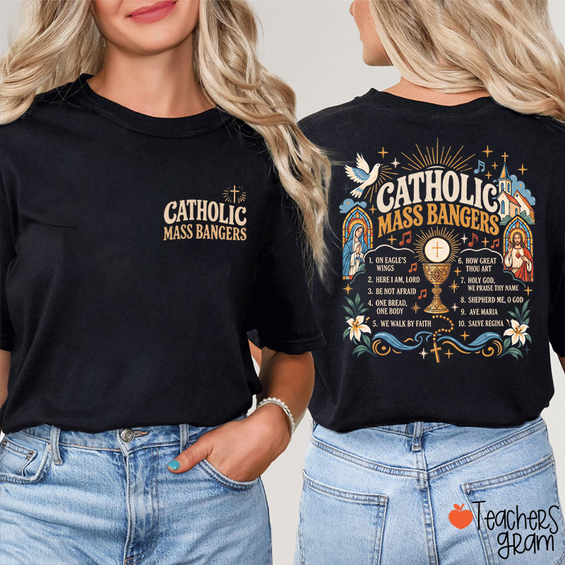 Faith Church Song Graphic Teacher Two Sided T-Shirt
