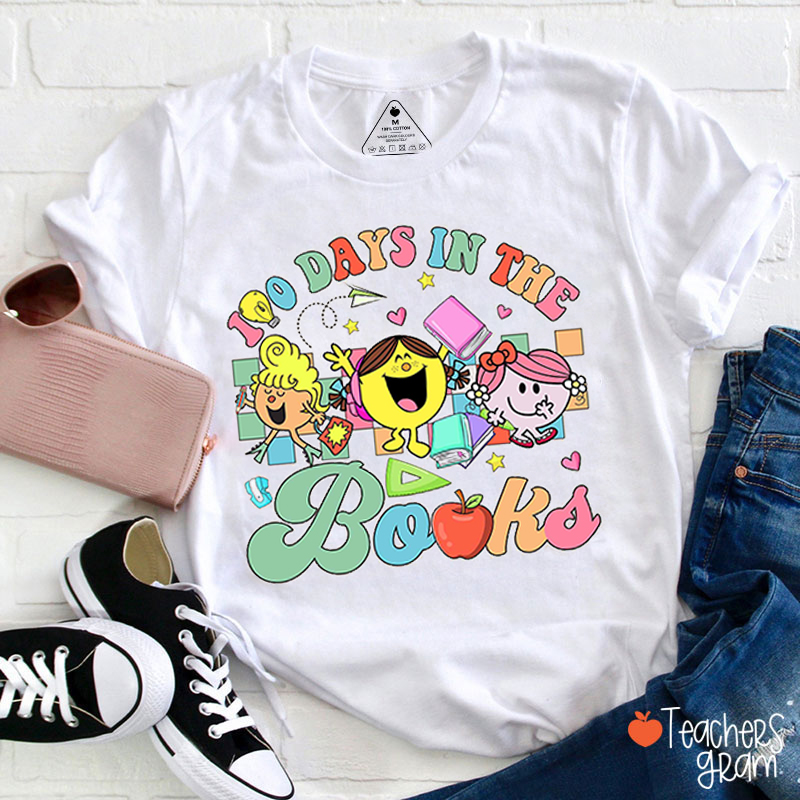 100 Days In The Books Teacher T-Shirt