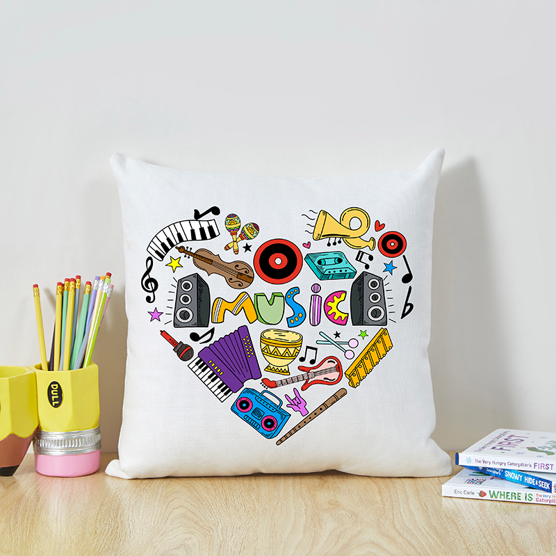 I Love Music Wholeheartedly Teacher Cushion