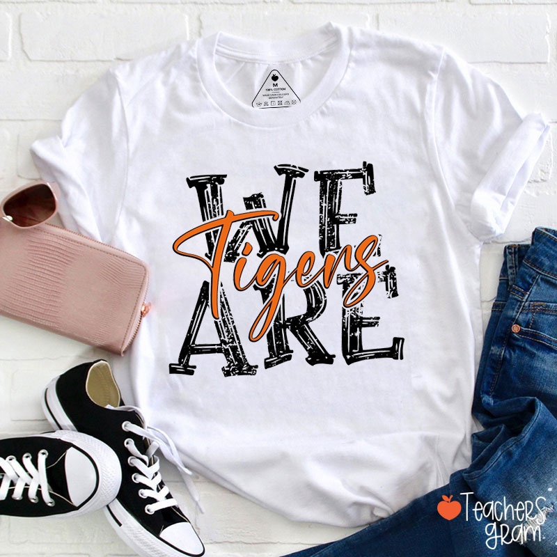 Personalized We Are Mascot School Spirit Teacher T-Shirt