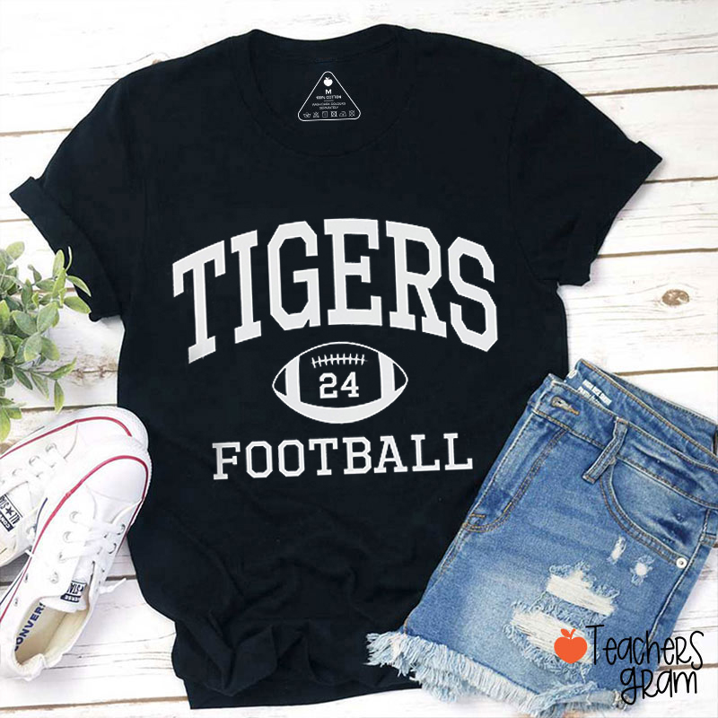 Personalized Mascot Sport And Number Game Day Teacher T-Shirt