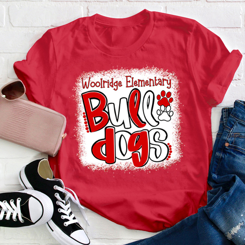 Personalized School Mascot Paw Teacher T-Shirt