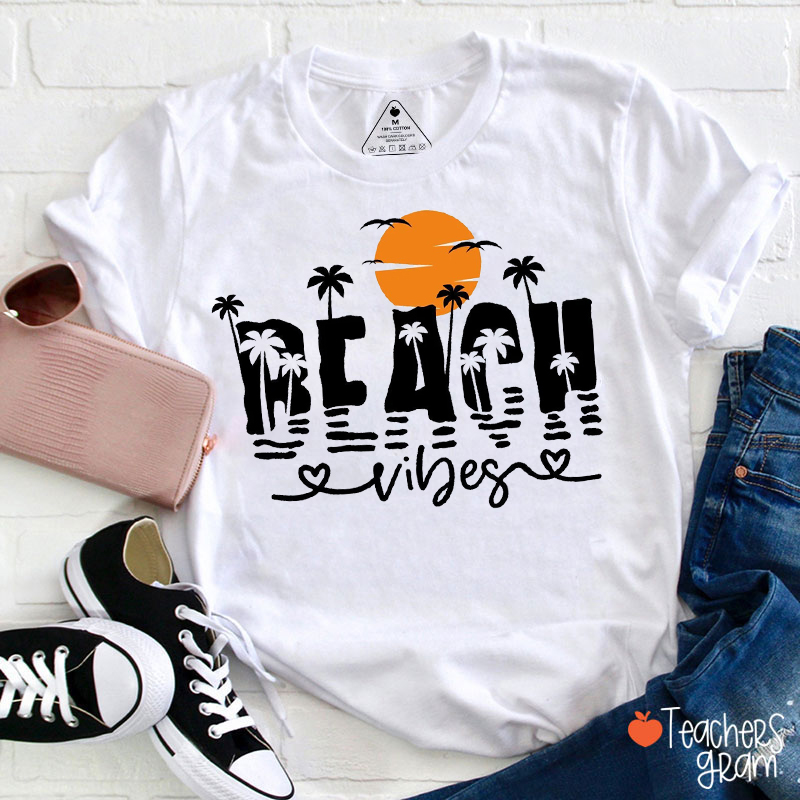 Beach Vibes Teacher T-Shirt