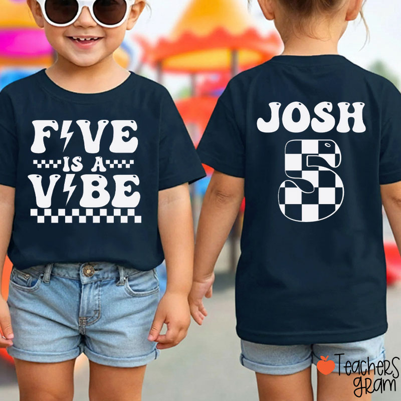 Personalized My Age Is A Vibe Class Two Sided T-Shirt