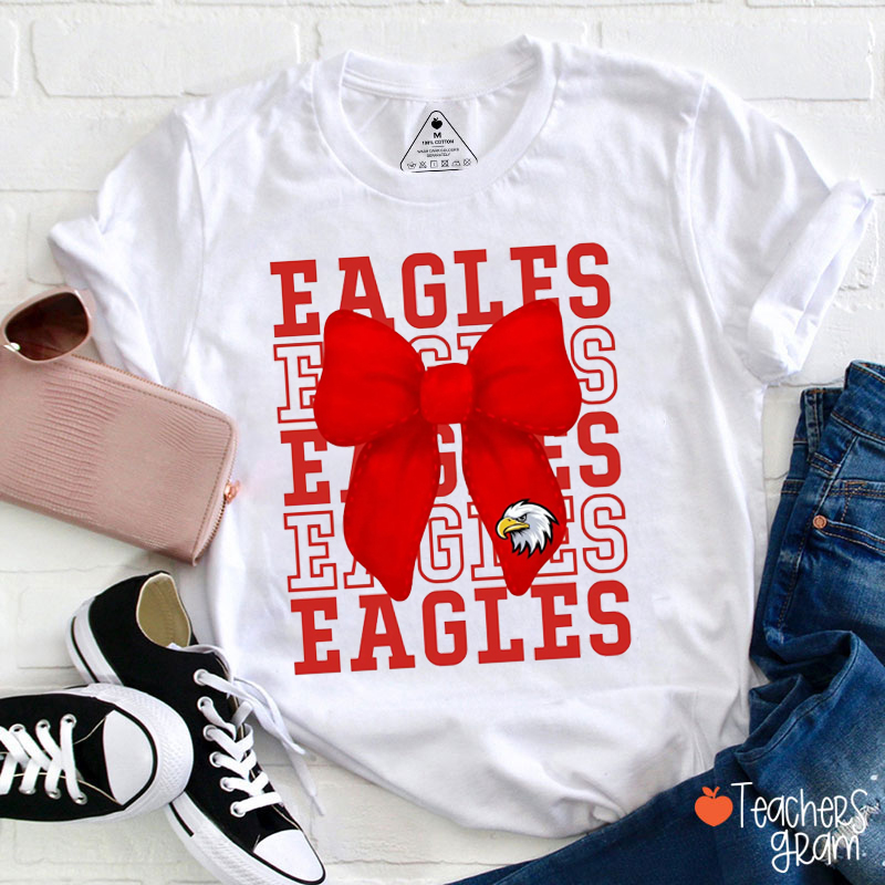 Personalized Mascot And Icon Bow Teacher T-Shirt