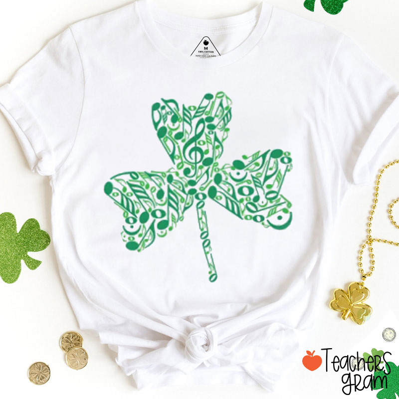 Music Shamrock Teacher T-Shirt
