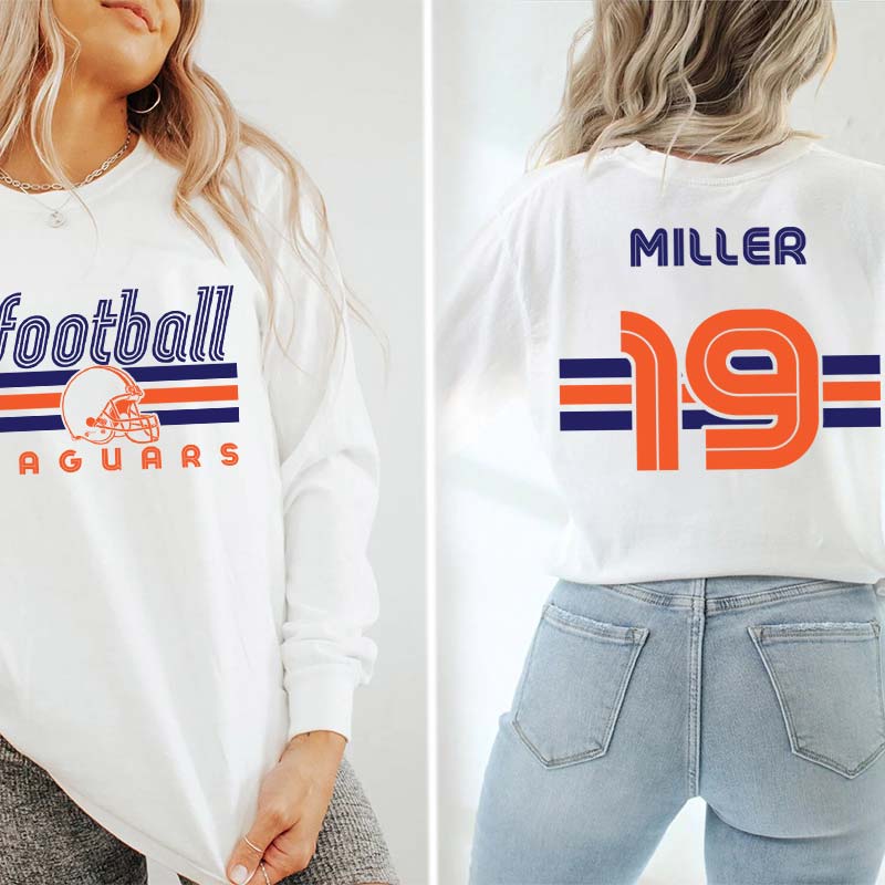 Personalized Mascot Name And Number Sport Teacher Long Sleeve Two Side T-Shirt