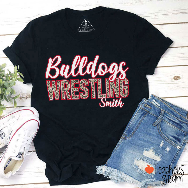 Personalized Mascot Leopard Game Day Teacher T-Shirt