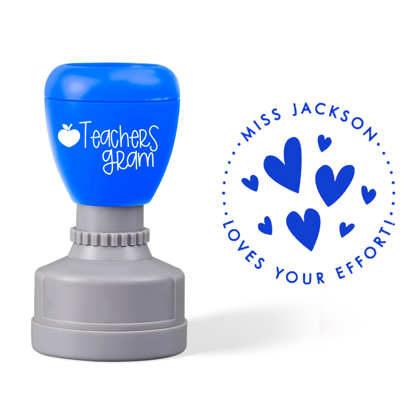 Personalized Name Loves Your Effort Teacher Stamp