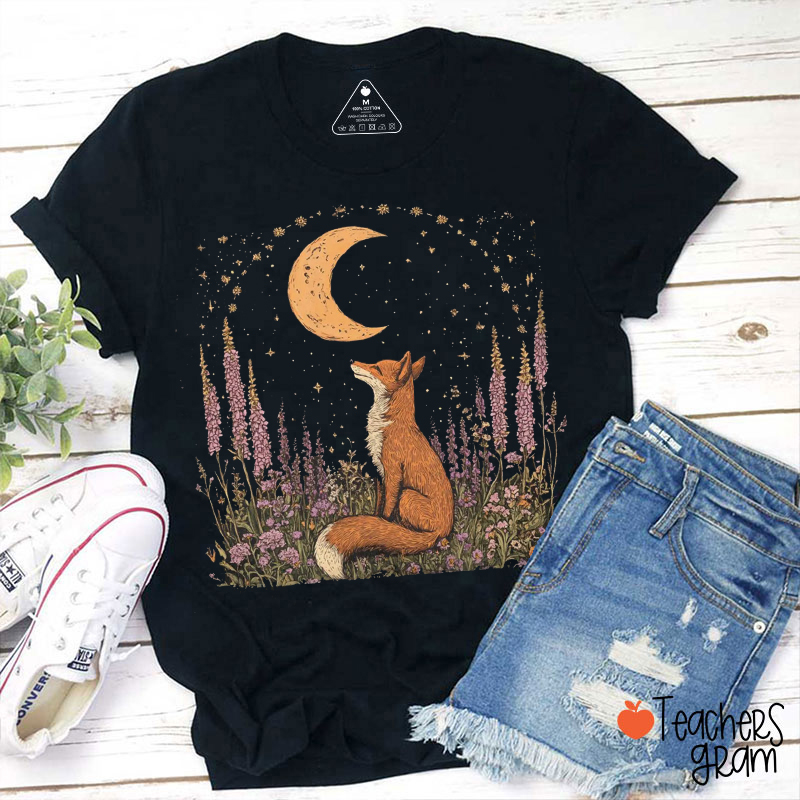 Celestial Fox Teacher T-Shirt