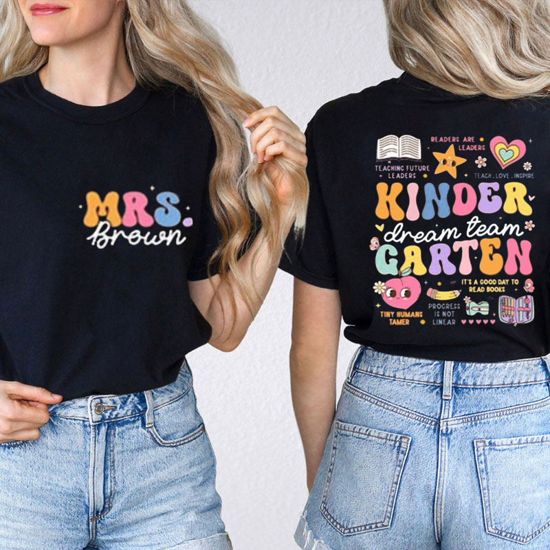 Personalized Dream Team It's A Good Day To Read Teacher Two Sided T-Shirt