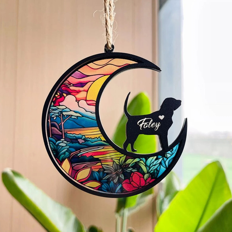 Personalized Pet Dog Memorial Teacher Suncatcher