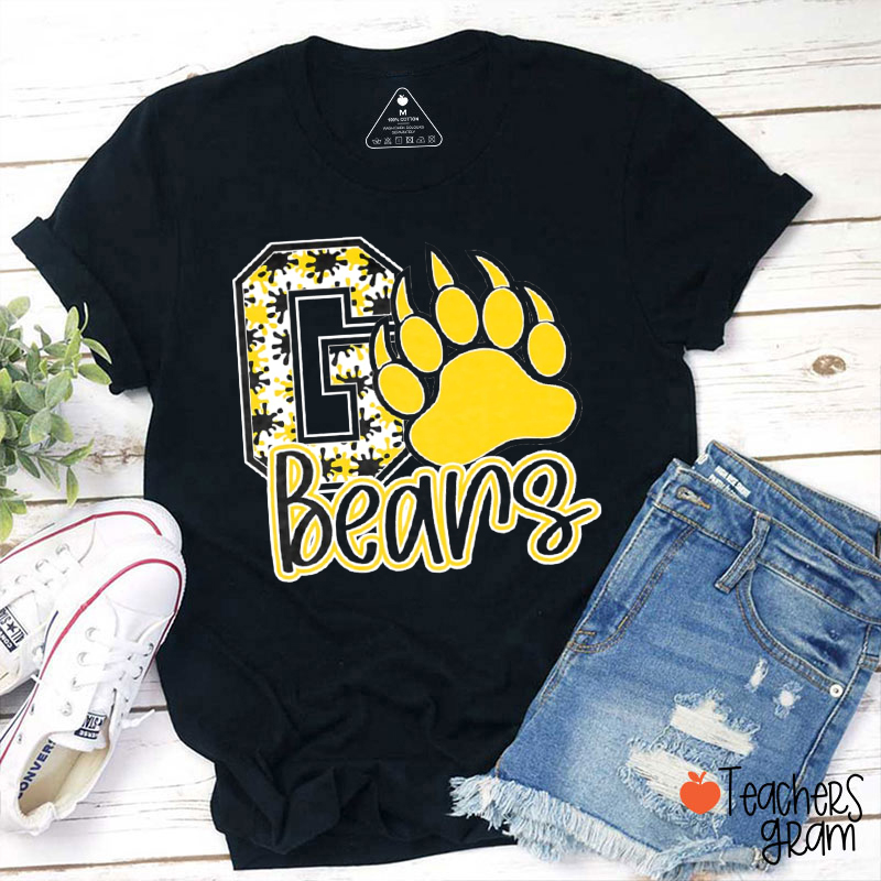 Personalized Mascot Paw Go Game Day Teacher T-Shirt