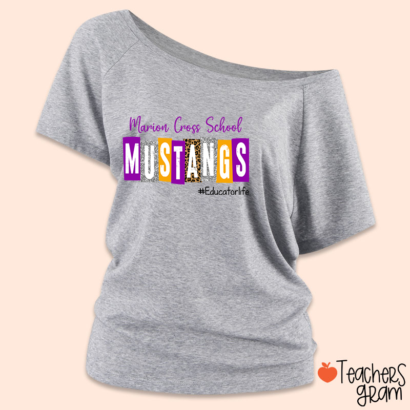 Personalized School Spirit Cheer For You Teacher Off Shoulder Shirt