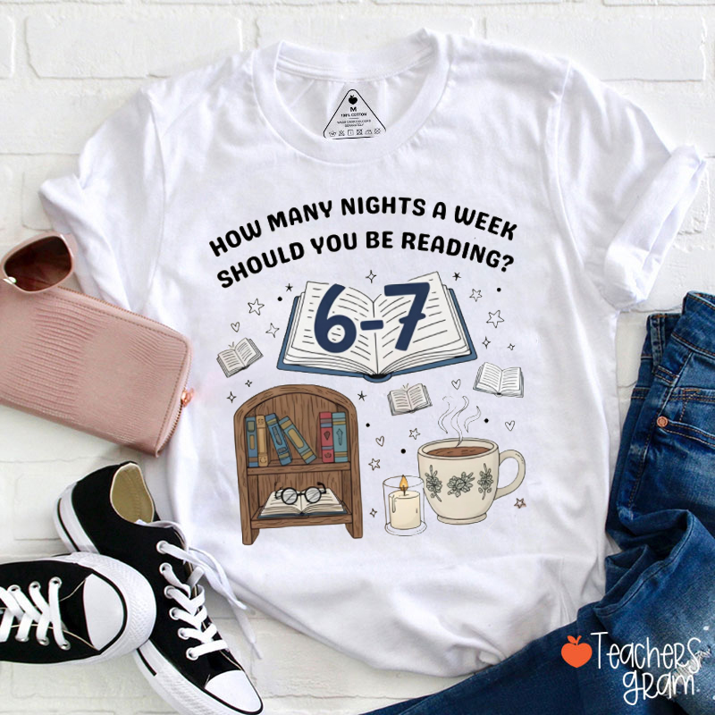 Reading Six Seven Teacher T-Shirt
