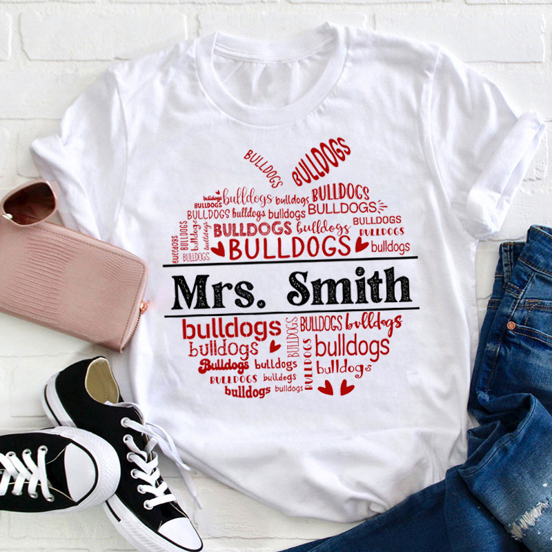 Personalized Name And Mascot Team Teacher T-Shirt