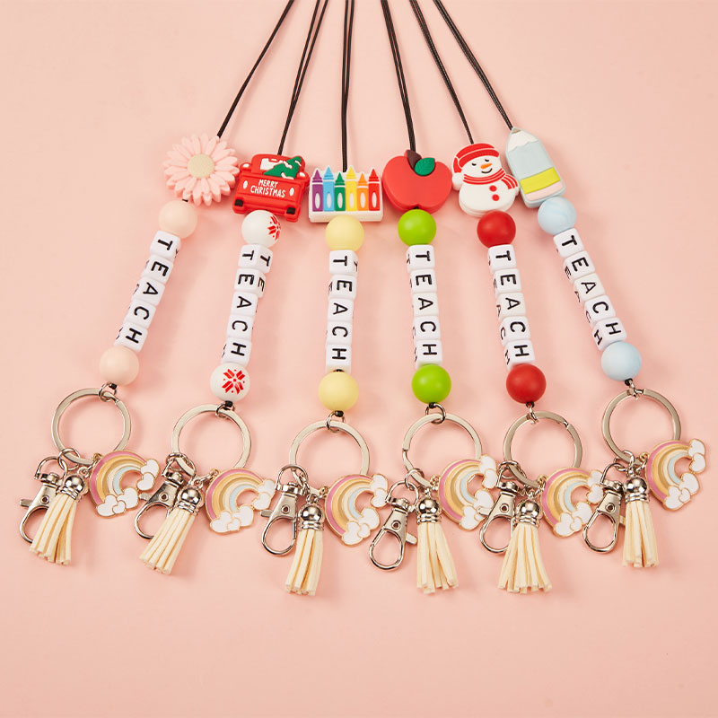 Rainbow Teach Teacher Lanyard