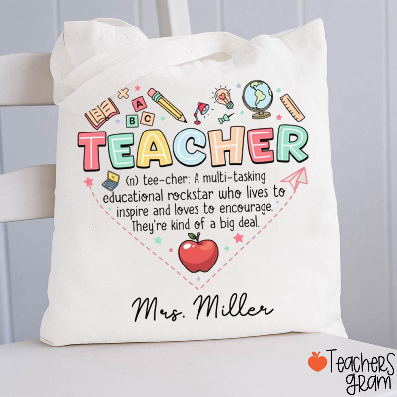 Personalized Teachers Are Versatile Educational Stars Teacher Tote Bag