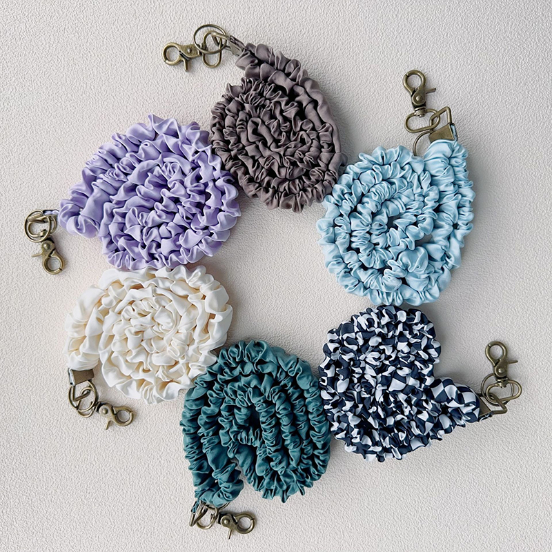 Scrunched Fabric Teacher Lanyard