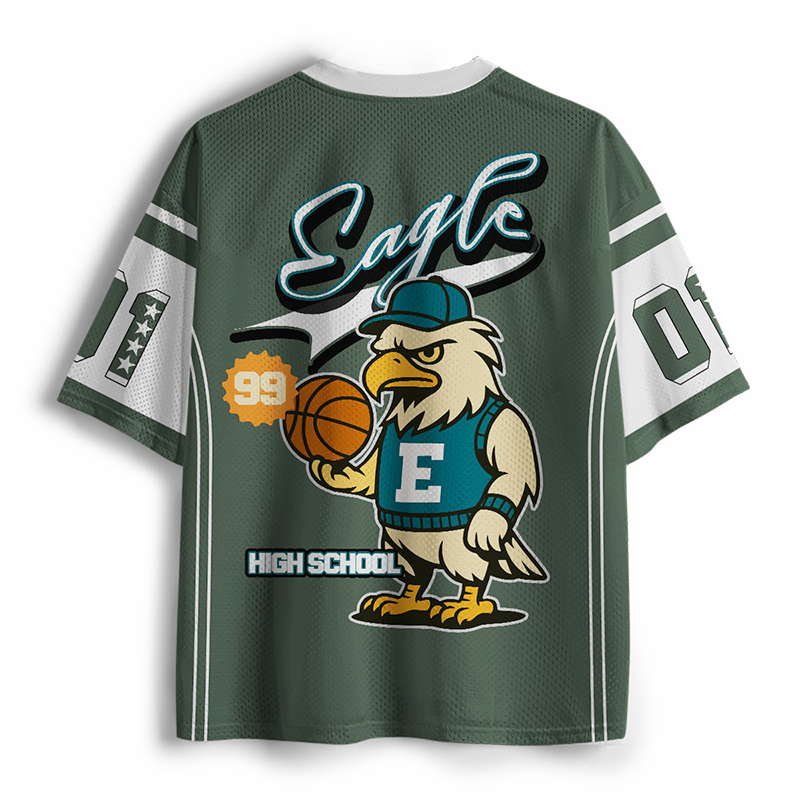 Personalized Number And School Name Eagles Teacher Mesh Jersey