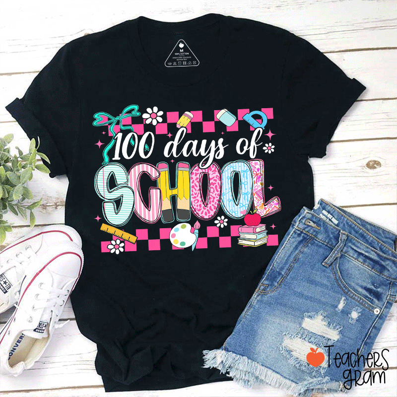 100 Days Of School Teacher T-shirt