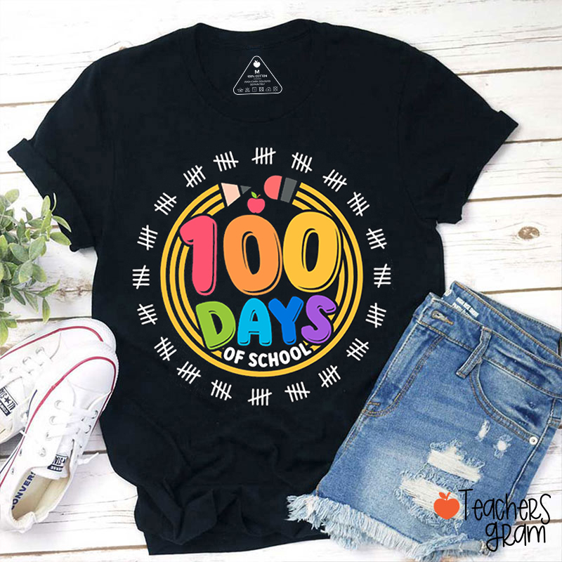 100 Days Of School Teacher T-Shirt