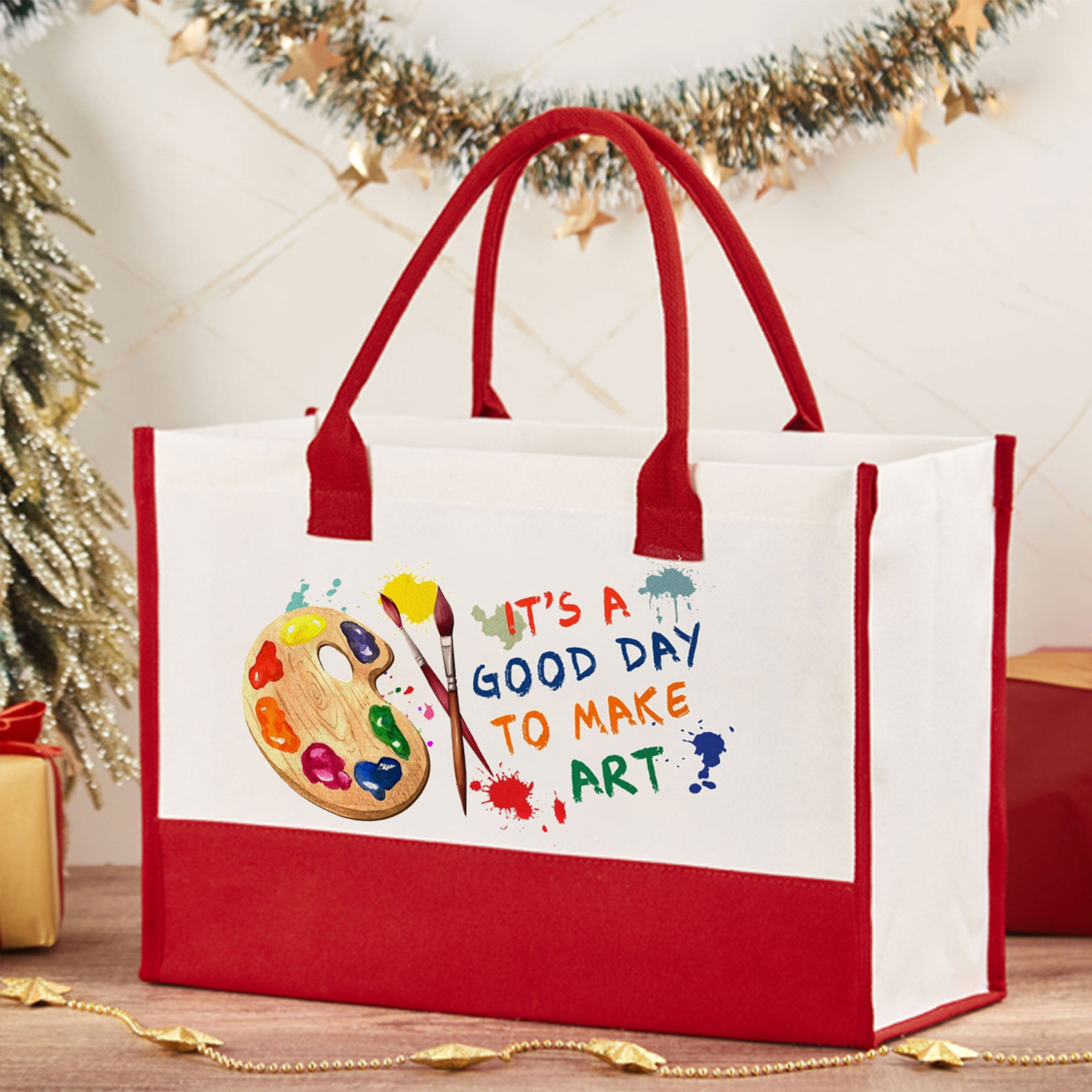 It's A Good Day To Make Art Teacher Cotton Tote Bag