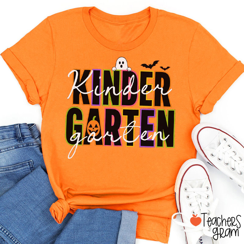 Personalized Grade Name Halloween Teacher T-Shirt