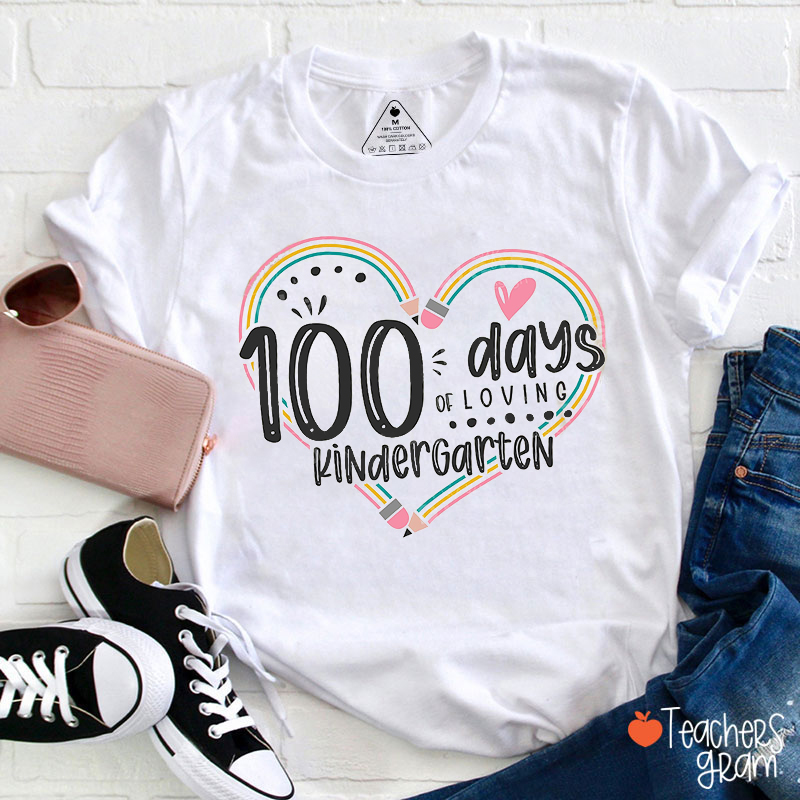 Personalized Grade 100 Days Of Loving Teacher T-Shirt