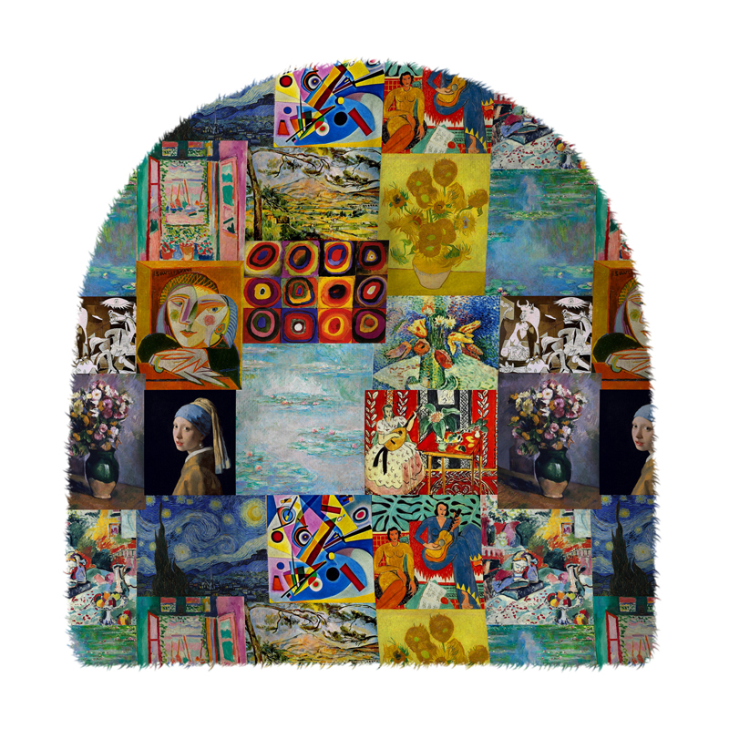 Falling Into The Ocean Of Art Teacher Fuzzy Knit Beanie