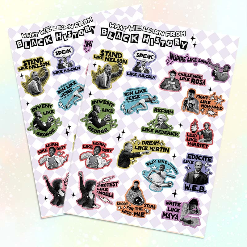 What We Learn From Black History 9 PCS Teacher Stickers