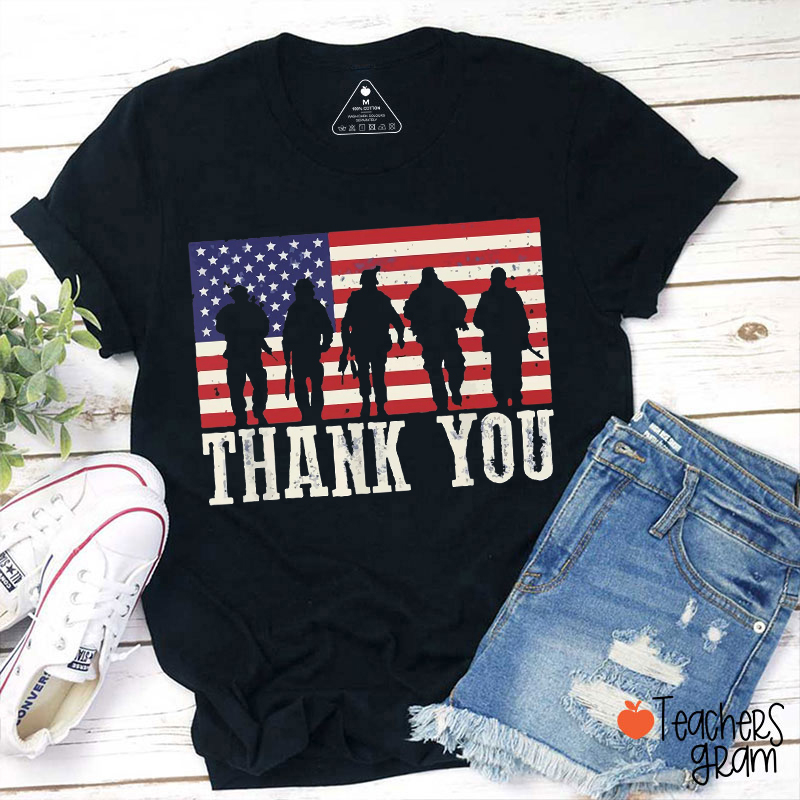 Thank You Veterans Teacher T-Shirt
