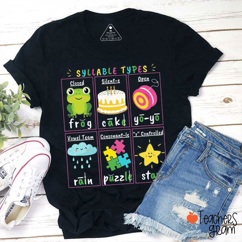 Syllable Types Teacher T-Shirt