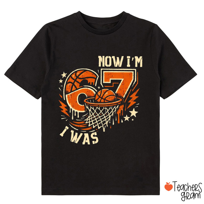 Personalized I Was 6 Now I’m 7 Birthday Boy Class T-Shirt